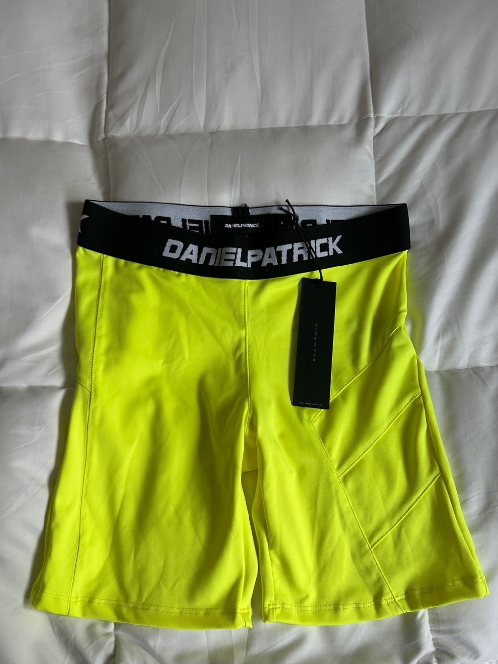 Daniel Patrick Neon Yellow Athletic Compression Shorts